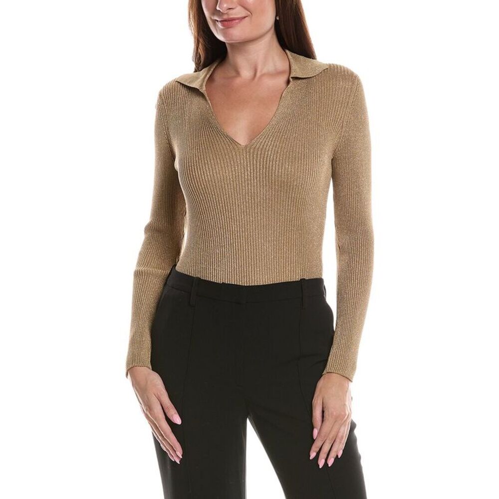 Max Mara Womens  Ondata Sweater, Gold